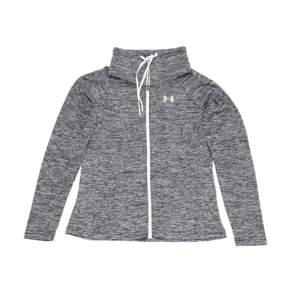 NEW UNDER ARMOUR women's tech twist full zip shirt in black